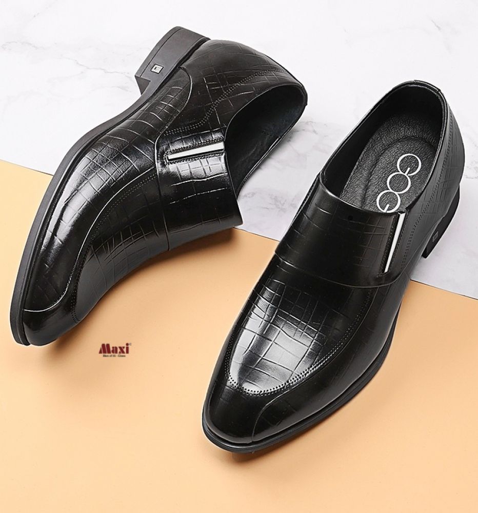 Giày cao gót nam da thật, đế mềm MAX01118